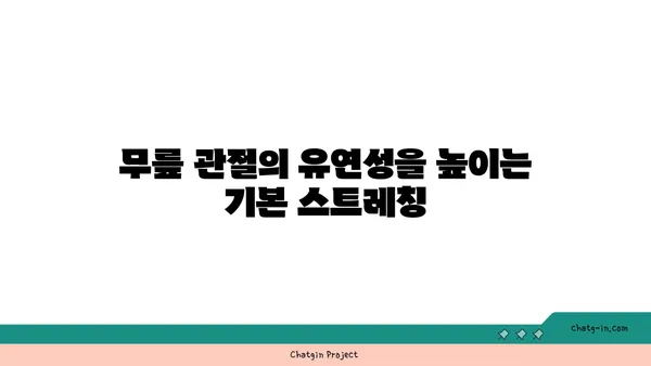 무릎 관절을 위한 스트레칭 요가
