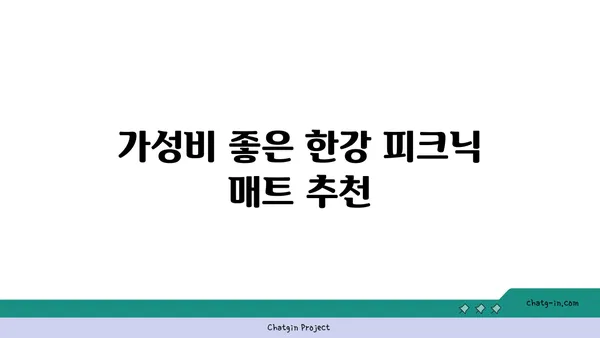 한강 피크닉 매트 가격, 시간, 피크닉 데이트