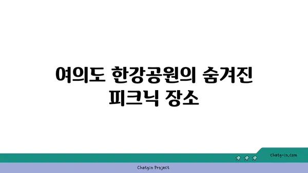 여의도 한강공원 피크닉: 돗자리, 텐트, 음식까지 한번에