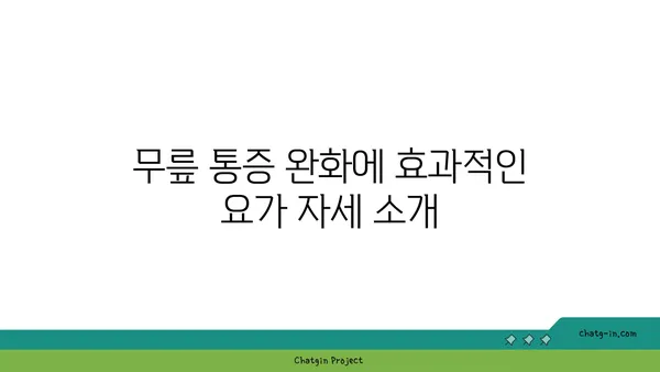 무릎 보호를 위한 저강도 요가 스트레칭 추천