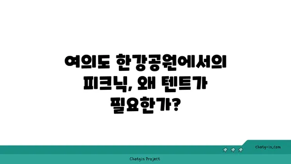 감성적인 피크닉을 위한 여의도 한강공원 텐트 대여 가이드