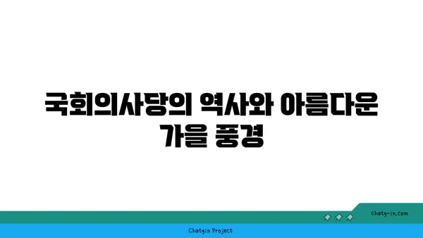 가을날의 국회의사당과 여의도 한강공원, 피크닉 명소