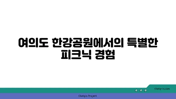 여의도 한강공원 피크닉: 돗자리, 텐트, 음식 배달 한방에