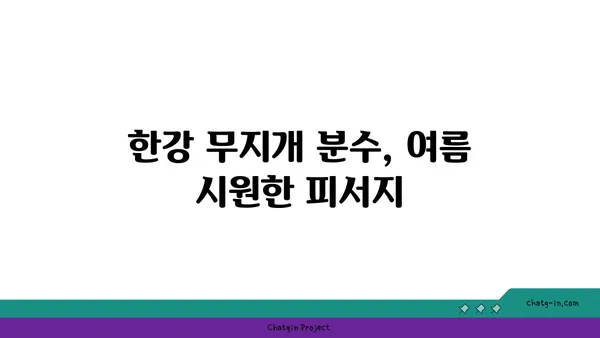 한강 피크닉 명소 BEST: 무지개 분수, 텐트 대여, 돗자리, 배달존 안내