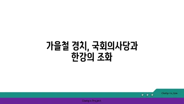 국회의사당과 여의도 한강공원: 가을날의 평화로운 피크닉