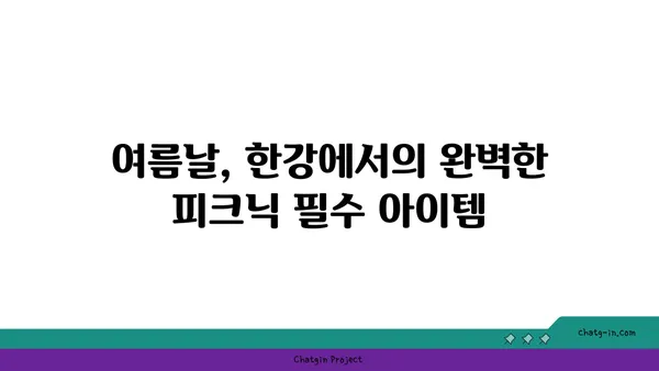 가족과 함께하는 한강변 바비큐 피크닉