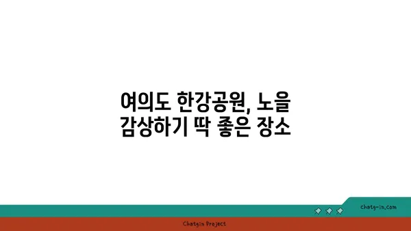 노을에 반한 여의도 한강공원 텐트 대여 피크닉