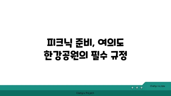 여의도 한강공원 텐트 대여 시간 / 피크닉 규정