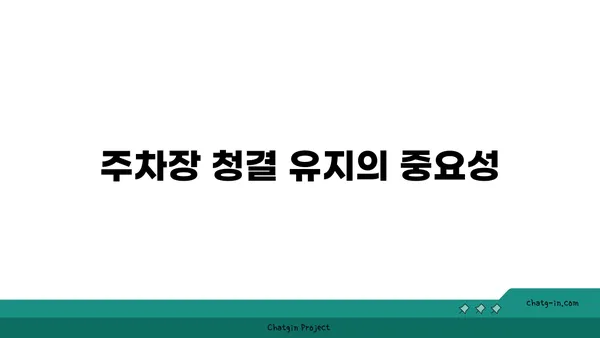 여의도 한강공원 주차장 유지관리: 주차장의 안전 및 청결 유지