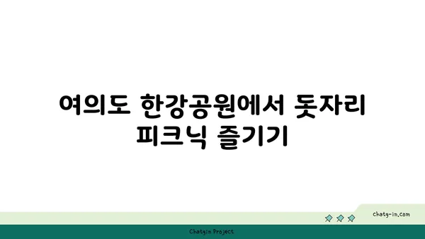 여의도 한강공원 피크닉 놀거리: 돗자리, 자전거, 편의점, 배달 존