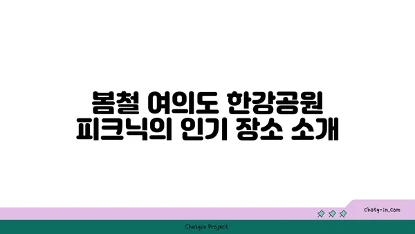 여의도 한강공원 봄 피크닉을 위한 텐트 대여 장소