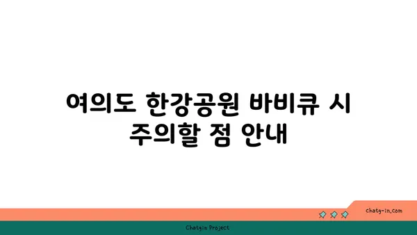 여의도 한강공원에서 즐기는 최고의 바비큐 피크닉