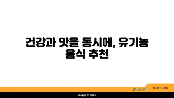 대전 엑스포안 유기농 음식 맛집 5선