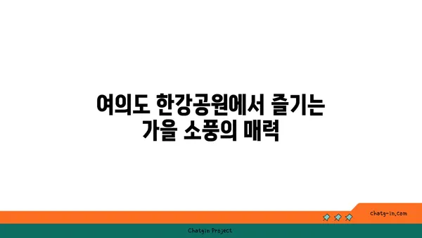 가을날 여의도 한강공원 피크닉: 국회의사당과 한강변 명소