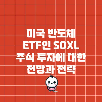 미국 반도체 ETF인 SOXL 주식 투자에 대한 전망과 전략