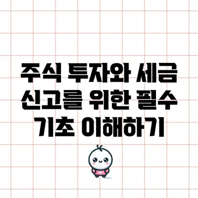 주식 투자와 세금 신고를 위한 필수 기초 이해하기