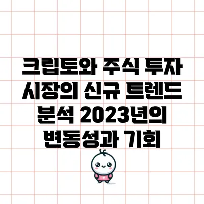 크립토와 주식 투자 시장의 신규 트렌드 분석: 2023년의 변동성과 기회