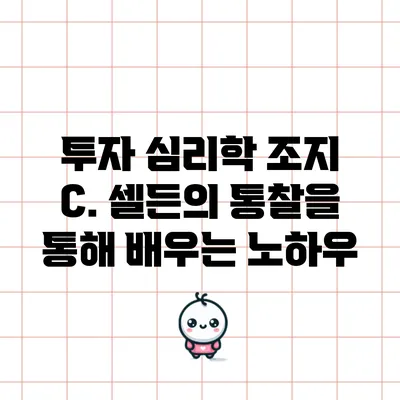 투자 심리학: 조지 C. 셀든의 통찰을 통해 배우는 노하우