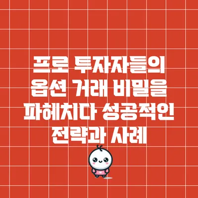 프로 투자자들의 옵션 거래 비밀을 파헤치다: 성공적인 전략과 사례