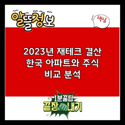 2023년 재테크 결산: 한국 아파트와 주식 비교 분석