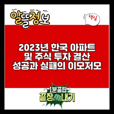 2023년 한국 아파트 및 주식 투자 결산: 성공과 실패의 이모저모