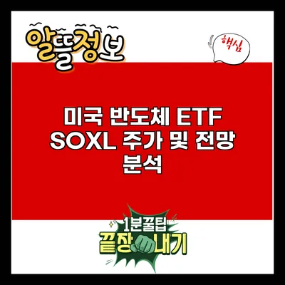 미국 반도체 ETF SOXL 주가 및 전망 분석