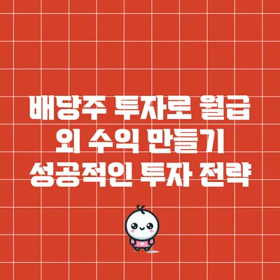 배당주 투자로 월급 외 수익 만들기: 성공적인 투자 전략