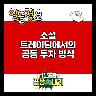 소셜 트레이딩에서의 공동 투자 방식