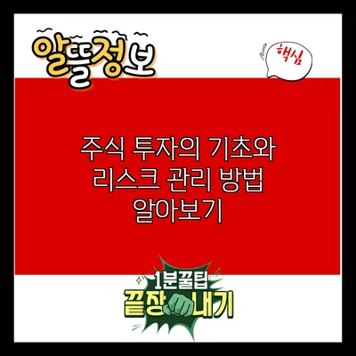 주식 투자의 기초와 리스크 관리 방법 알아보기