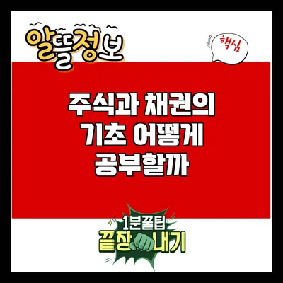 주식과 채권의 기초: 어떻게 공부할까?