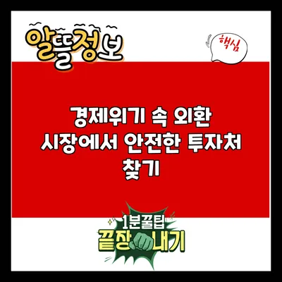 경제위기 속 외환 시장에서 안전한 투자처 찾기