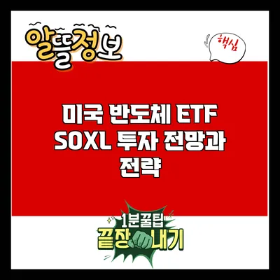 미국 반도체 ETF SOXL 투자 전망과 전략