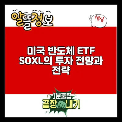 미국 반도체 ETF SOXL의 투자 전망과 전략