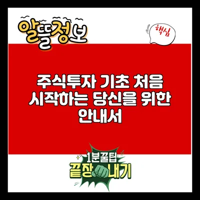 주식투자 기초: 처음 시작하는 당신을 위한 안내서