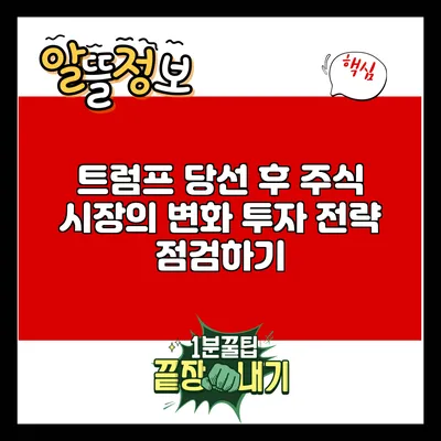 트럼프 당선 후 주식 시장의 변화: 투자 전략 점검하기