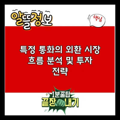 특정 통화의 외환 시장 흐름 분석 및 투자 전략